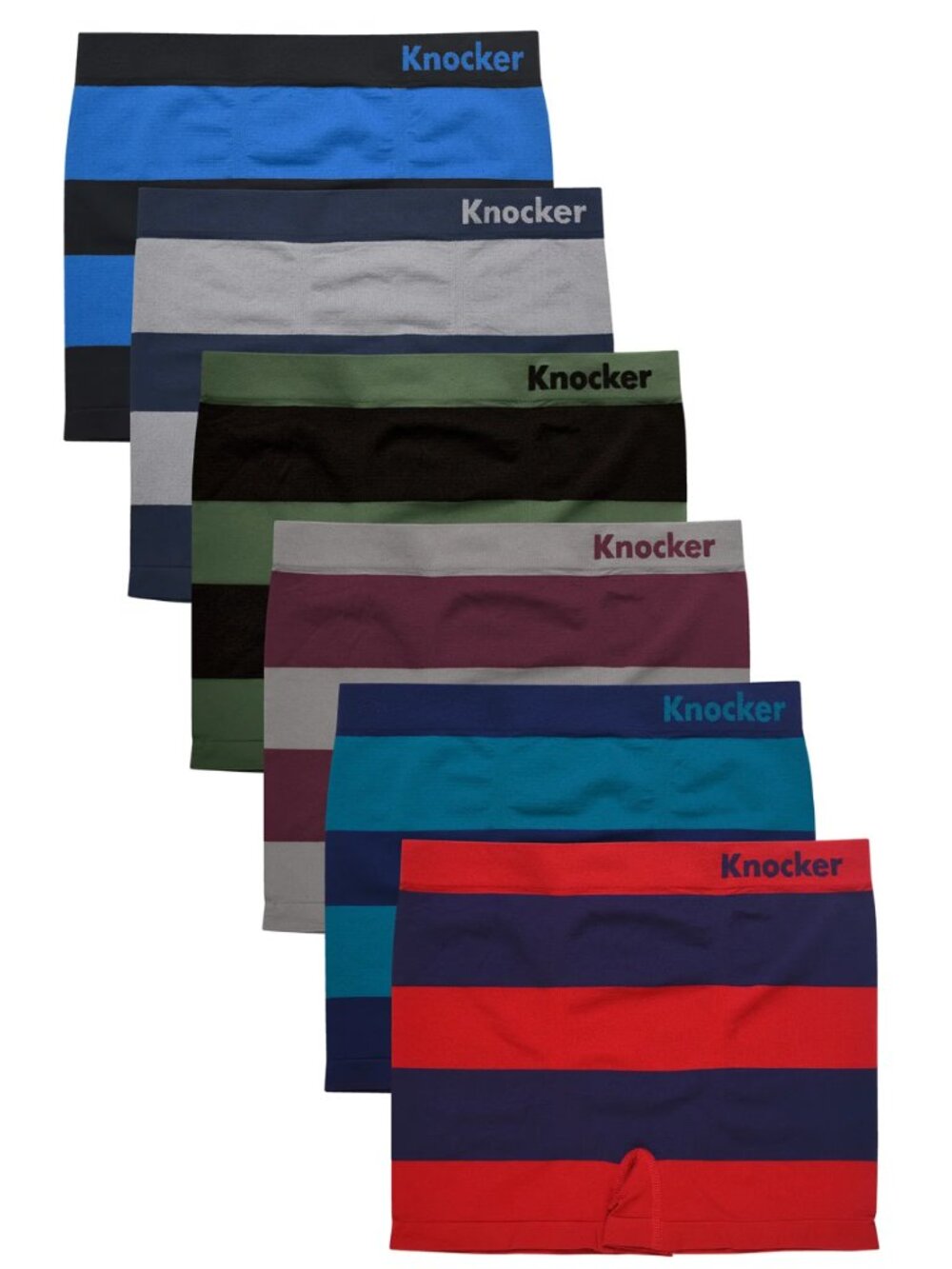 $10 SALE PACK OF 6 - Knocker Men's Nylon Blend Seamless Boxer Briefs